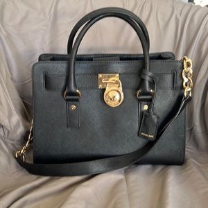Michael Kors Black Shoulder Satchel Handbag